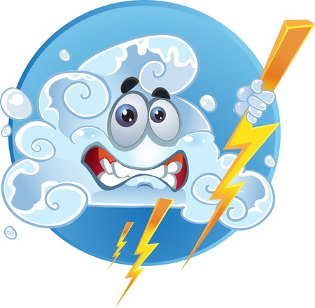 set of batch bad weather rain and storm のイラスト素材