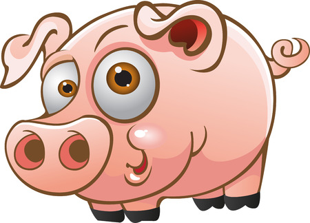 vector young pigのイラスト素材