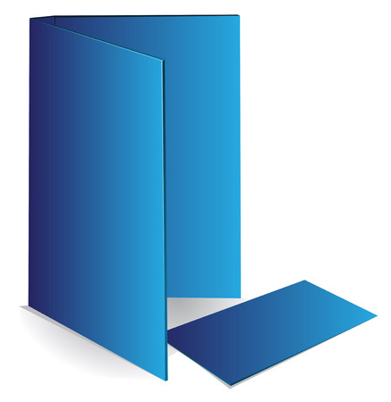Background blue business card and document caseのイラスト素材