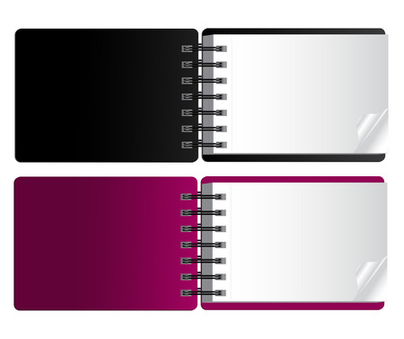 Black and pink horizontal notebookのイラスト素材