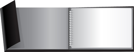 White blank notebook on black coverのイラスト素材