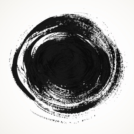 Round smear thick bristle paint brushのイラスト素材