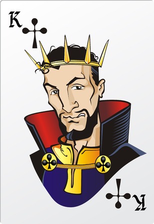 King of Clubs  Deck romantic graphics cardsのイラスト素材
