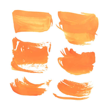  Realistic orange wet smears のイラスト素材