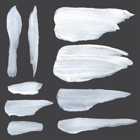 Realistic white thick paint strokes on a dark surface 1のイラスト素材