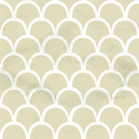 Seamless grungy vintage pattern from the semicircular scalesのイラスト素材