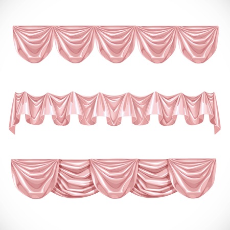 Pink pelmet isolated on a white backgroundのイラスト素材