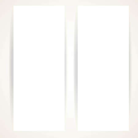 Two vertical blank banners on a white backgroundのイラスト素材