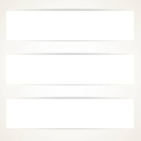 Horizontal blank banner set on a white backgroundのイラスト素材