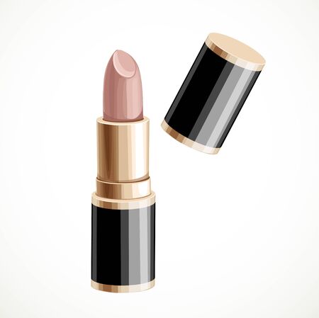 Bege lipstick isolated on a white backgroundのイラスト素材