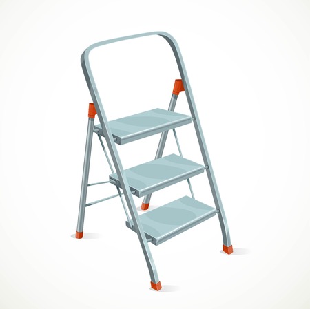 Foldable stepladder isolated on white backgroundのイラスト素材