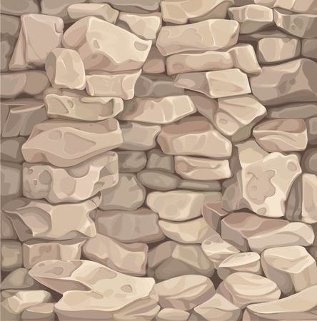 Brown stone wall illustrationのイラスト素材