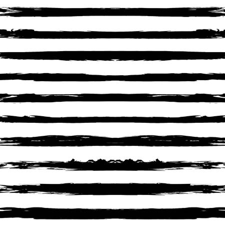 Seamless pattern from long black textured smears on a white backgroundのイラスト素材