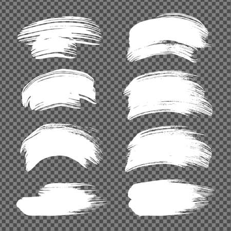 Abstract textured white strokes on imitation transparent backgroundのイラスト素材