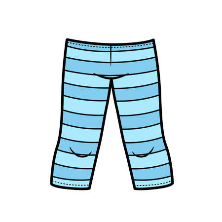 Striped leggings for girls color variation for coloring on a white backgroundの写真素材