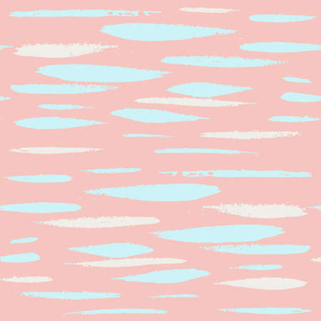 Seamless ornament from horizontal long strokes pink, blue and white colorsのイラスト素材