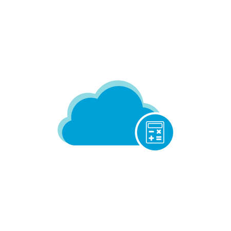 Cloud computing icon, calculator iconのイラスト素材
