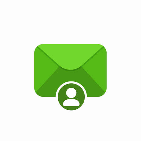 Email envelope mail message personal user icon. Vector Flat illustrationのイラスト素材