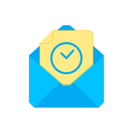 Mail symbol. Envelope icon. Wait for envelope. Sign design. Vector Flat illustrationのイラスト素材