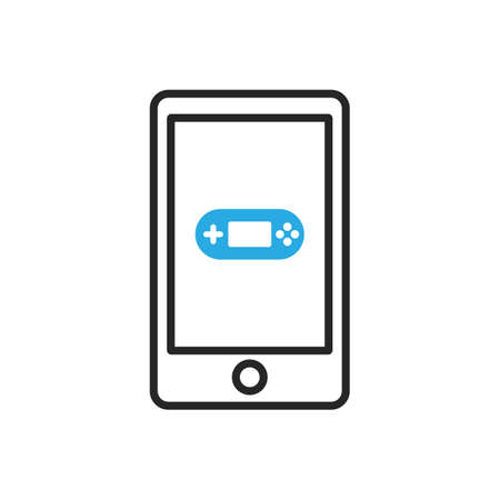Smartphone icon. Mobile gaming. Vector illustrationのイラスト素材
