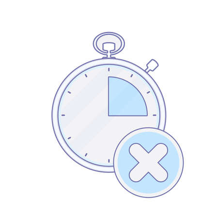 Alarm clock hour minute time timer x icon Vector illustrationのイラスト素材
