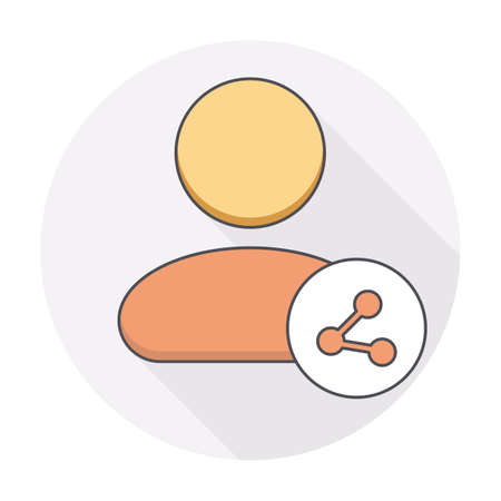 Share user icon. Vector illustrationのイラスト素材