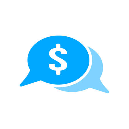 Bubble chat dollar money icon. Vector illustrationのイラスト素材