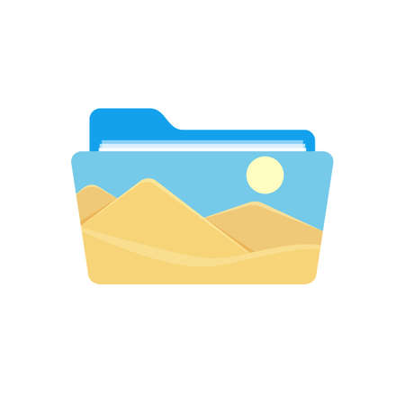 Folder image photo photography picture icon. Vector illustrationのイラスト素材