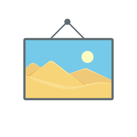 Art hang image photo photography picture icon. Vector illustration