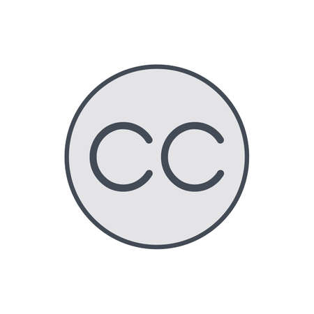 Common copy copyright creative restriction right icon. Vector illustrationのイラスト素材