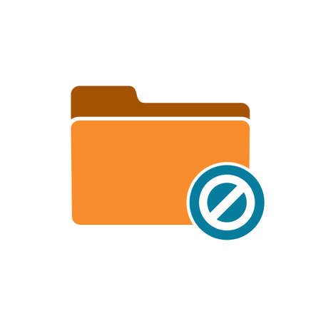 Ban banned block cancel disabled folder stop icon. Vector iconのイラスト素材