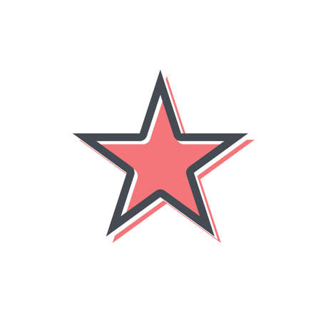 Star icon. Flat star sign isolated icon sign vectorのイラスト素材
