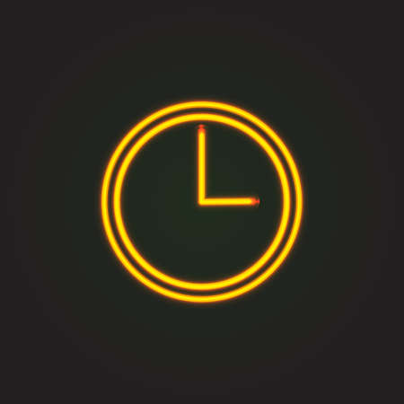Clock icon. Flat Clock sign isolated icon sign vectorのイラスト素材