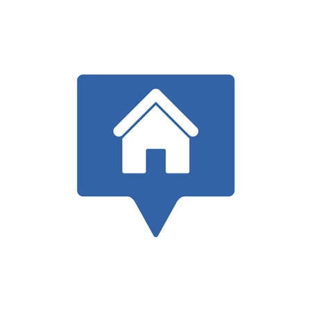 Illustration of a white and blue icon on a white background.のイラスト素材