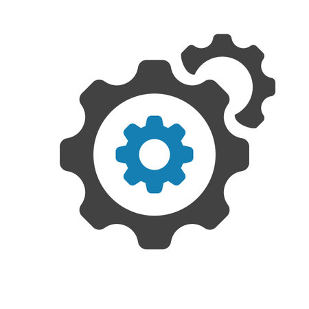 Settings icon with settings sign. Settings icon and customize, setup, manage, process symbol. Vector iconのイラスト素材
