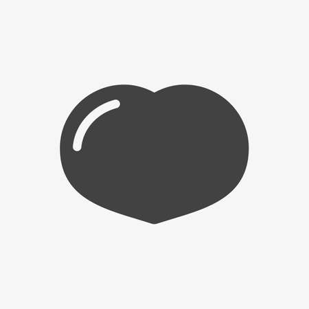 Heart icon, signs icon. Glyph, Solid style. Vector illustrationのイラスト素材