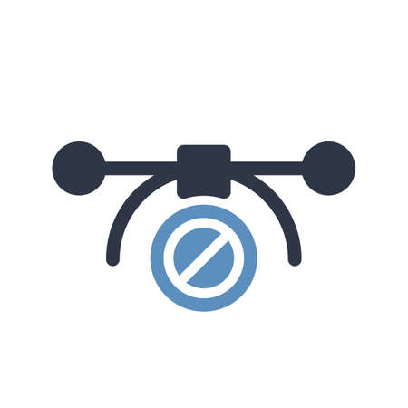 Vector bezier icon, multimedia icon with not allowed sign. Vector bezier icon and block, forbidden, prohibit symbol. Vector illustrationのイラスト素材