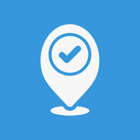 Placeholder icon, signs icon with check sign. Placeholder icon and approved, confirm, done, tick, completed symbol. Vector illustrationのイラスト素材