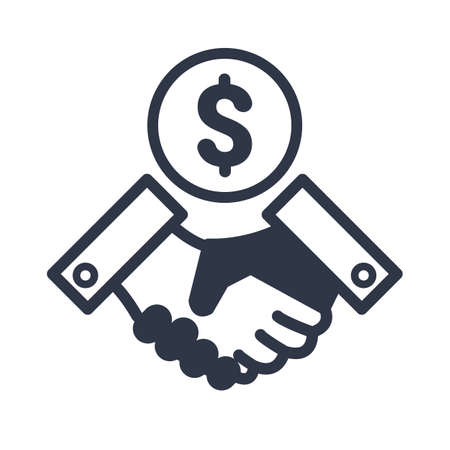 Business agreement - Dollars. Vector illustrationのイラスト素材