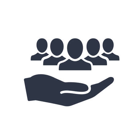 Service offer - Community service - Minimal icon. Vector illustrationのイラスト素材