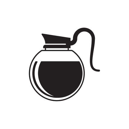 Vector black coffee icons set. All white areas are cut away from icons and black areas merged.のイラスト素材