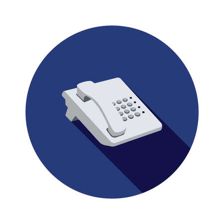 Stationary phone with button keypad. Vector illustrationのイラスト素材