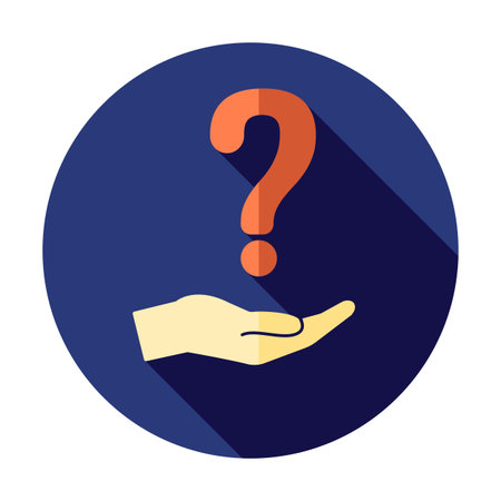Question hand. Question mark icon holding by hand. Have a questions concept. Faq sign. Conceptual symbol icon. Business problem.  Answer, think. Ask help iconのイラスト素材