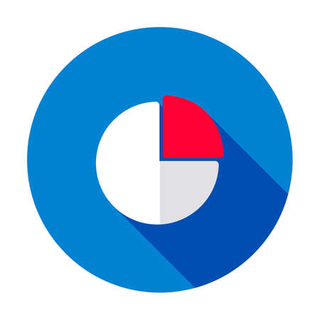 Pie chart flat iconのイラスト素材