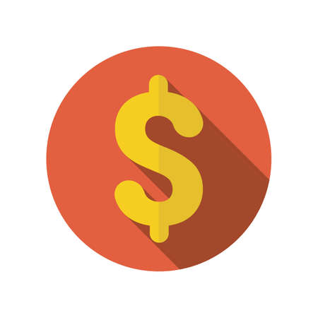 The dollar icon. Cash and money, bill, wealth, payment symbol. Flat Vector illustration. Billのイラスト素材