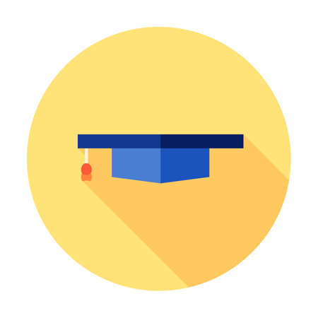 Graduation hat cap art icon for apps and websitesのイラスト素材