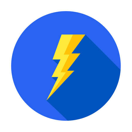 Flash icon. Bolt of lightning vector. Lightning illustration. Streak of lightning sign. Electric bolt flash icon. Lightning design element. Thunder strike logo. Charge flash icon. Thunderbolt iconのイラスト素材