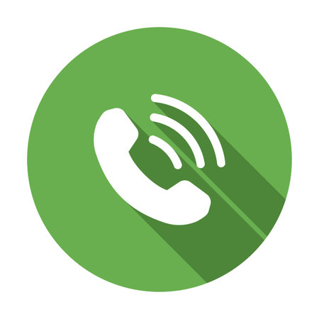 Phone Icon In Trendy Flat Style Isolated On Grey Background. Handset Icon With Waves. Telephone Symbol For Your Design, Logo, Ui. Vector Illustration, Eps10.のイラスト素材