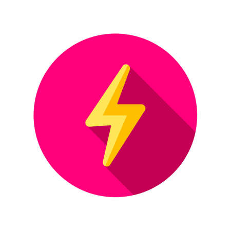 Flash icon. Thunderbolt icon. Bolt of lightning vector. Lightning illustration. Streak of lightning sign. Electric bolt flash icon. Lightning design element. Thunder strike logo. Charge flash icon.のイラスト素材