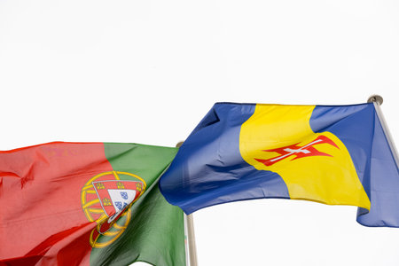 Madeira island and Portugal Official's Flag's. Madeira Island, Portugal